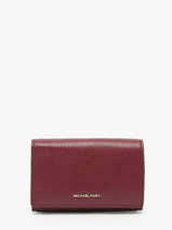 Portefeuille Leder Michael kors Rood jet set T5GJ6D9L