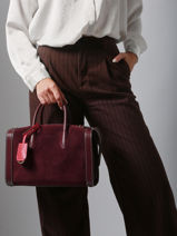 Bowlingtas M Bcbg Sude Leder Lancel Rood bcbg A13693-vue-porte