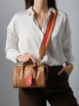 Mini Bowlingtas Bcbg Leder Lancel Bruin bcbg A13689-vue-porte