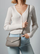 Cross Body Tas Saffiano David jones Grijs saffiano 5-vue-porte
