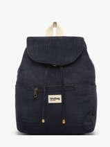 Rugzak Velours Ribfluweel Hindbag Blauw velours V