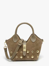 Handtas Velvet Studs Milano Bruin velvet studs VS25091