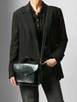 Cross Body Tas Melle George Minuit Leder Paul marius Groen minuit GEORGMIN-vue-porte