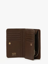 Portefeuille Met Rits Ninon Leder Lancel Bruin ninon A11123-vue-porte