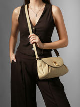 Cross Body Tas Shadow Leder Etrier Beige shadow ESHA163M-vue-porte