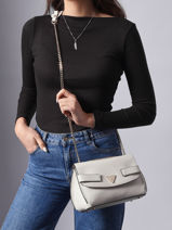 Cross Body Tas Serenova Polyurethaan Guess Wit serenova ZG809121-vue-porte