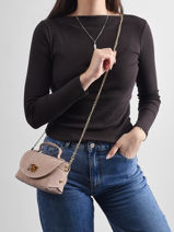 Cross Body Tas Velvet Leder Milano Roze velvet VE24117-vue-porte