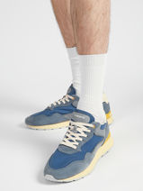 Sneakers Uit Leder Hoff Blauw men 12602011-vue-porte