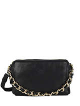 Cross Body Tas Vintage Leder Mila louise Zwart vintage 23673X