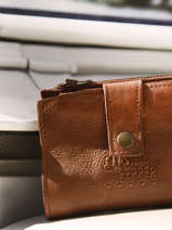 Portemonnee Cow Leder Basilic pepper Bruin cow BCOW94