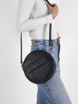 Cross Body Tas Dorine Leder Nathan baume Zwart nathan 96KW3061-vue-porte