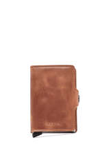 Kaarthouder Twin 2 Compartimenten Leder Secrid Bruin vintage TV