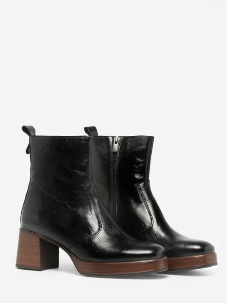 Enkellaarsjes Met Hak Cristel Uit Leder Dorking Zwart women D9157 ander zicht 3