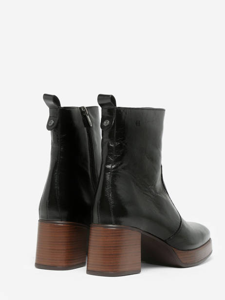 Enkellaarsjes Met Hak Cristel Uit Leder Dorking Zwart women D9157 ander zicht 4