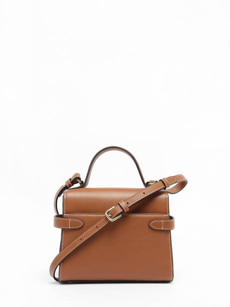 Cross Body Tas S Emily Grainé Leder Le tanneur Bruin emily TEMI1006 ander zicht 4