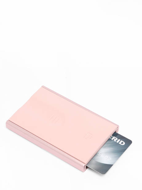 Kaarthouder Leder Ogon Roze matte MAT ander zicht 1