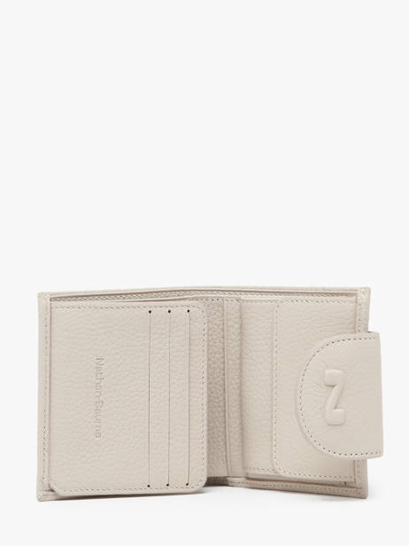 Portefeuille Trifold Leder Nathan baume Beige original n 116N ander zicht 2