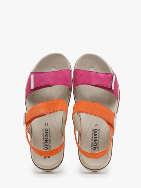 Velcro Sandalen Dominica Uit Leder Mephisto Roze women P5142376 ander zicht 3