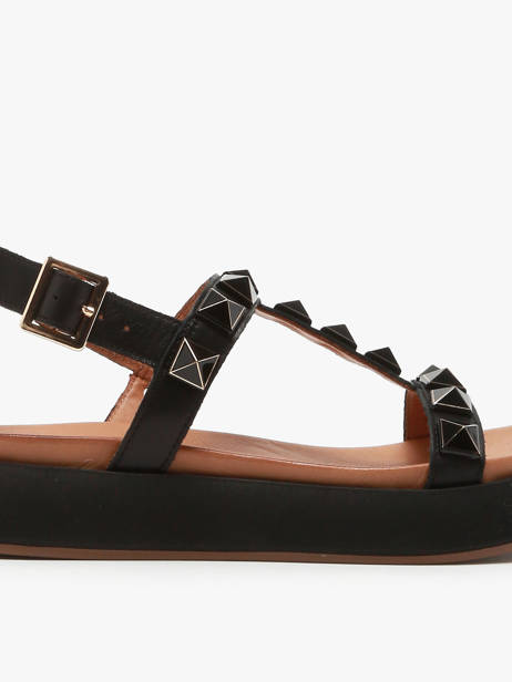 Sandalen Uit Leder Inuovo Zwart accessoires A96017 ander zicht 1