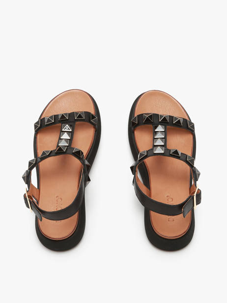 Sandalen Uit Leder Inuovo Zwart accessoires A96017 ander zicht 3