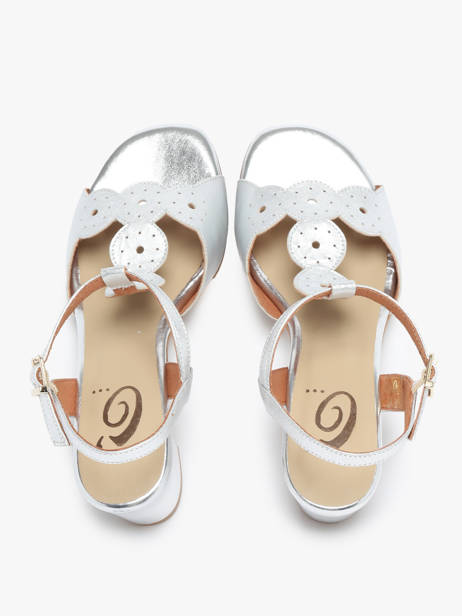 Sandalen Met Hak Uit Leder Rock and rose Zilver accessoires 1234TF ander zicht 4
