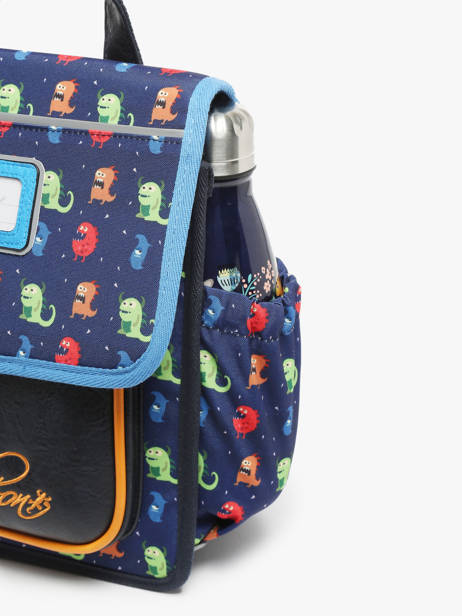 Rugzak Kleuter 1 Compartiment Cameleon Veelkleurig retro SD30 ander zicht 5