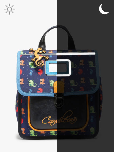 Rugzak Kleuter 1 Compartiment Cameleon Veelkleurig retro SD30 ander zicht 7