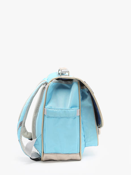 Boekentas 2 Compartimenten Caramel et cie Blauw boheme FI ander zicht 2