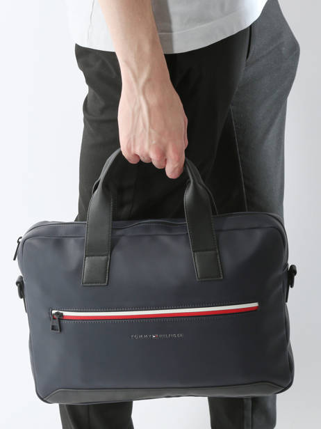 Documententas Tommy hilfiger Blauw essentiel AM12211 ander zicht 1