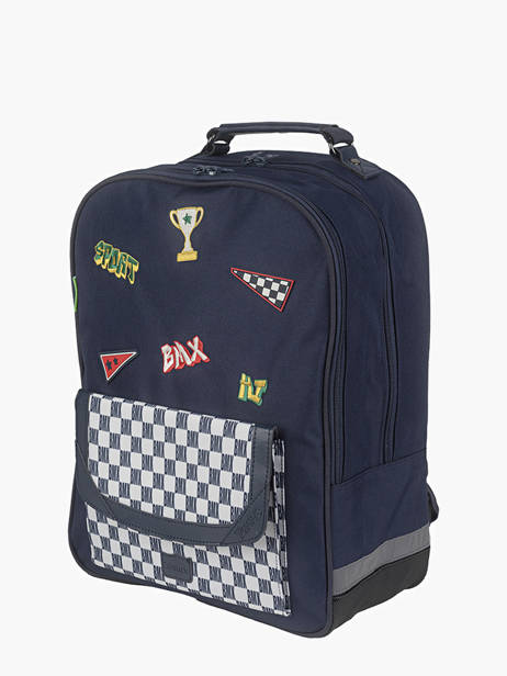 Rugzak 2 Compartimenten Tann's Blauw les fantaisies g 74252 ander zicht 2