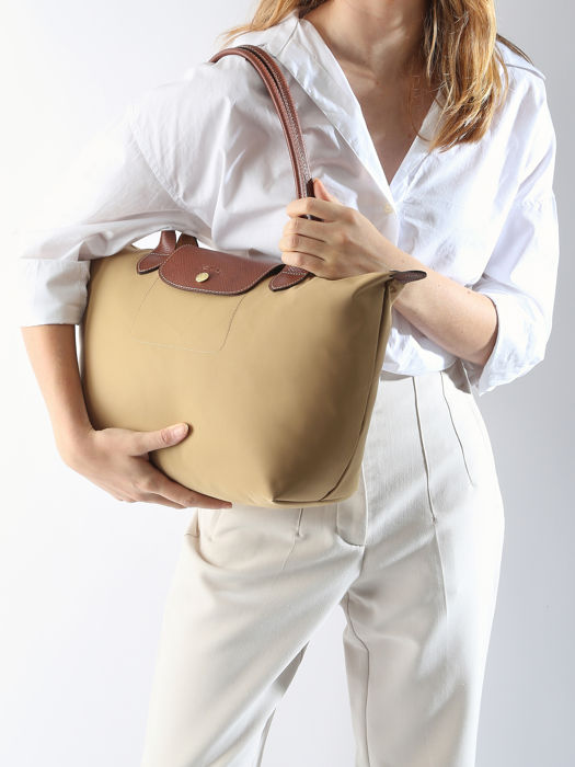Longchamp Le pliage original Schoudertas Geel
