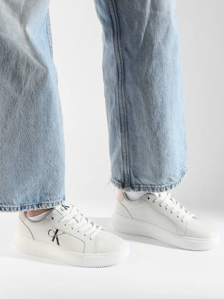 Sneakers Uit Leder Calvin klein jeans Wit women 8230LA ander zicht 1