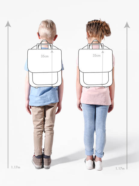 Rugzak 1 Compartiment Pokemon Blauw energie electrique 23AK204F ander zicht 1