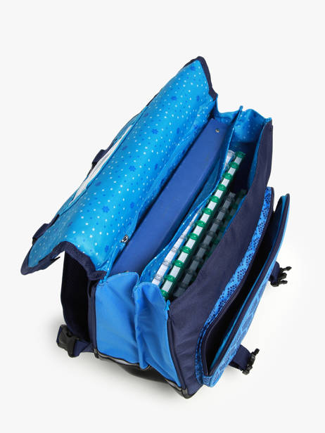 Boekentas 2 Compartimenten Snowball Blauw foot T46138 ander zicht 3