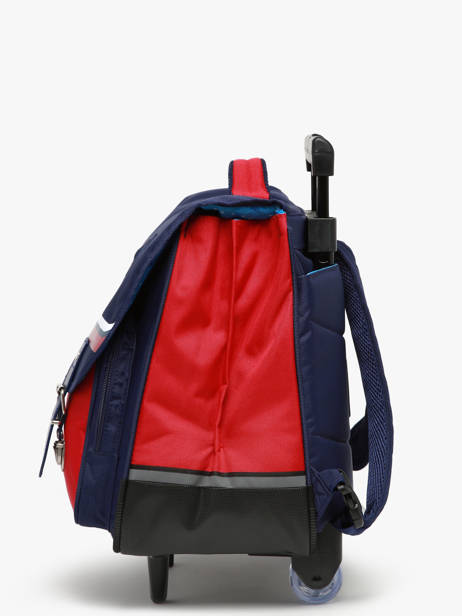 Boekentas Op Wieltjes 2 Compartimenten Snowball Blauw frenchie T46238 ander zicht 2