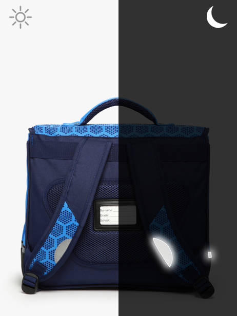 Boekentas 2 Compartimenten Snowball Blauw foot 46135 ander zicht 5