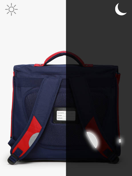 Boekentas 2 Compartimenten Snowball Blauw frenchie 46238 ander zicht 5