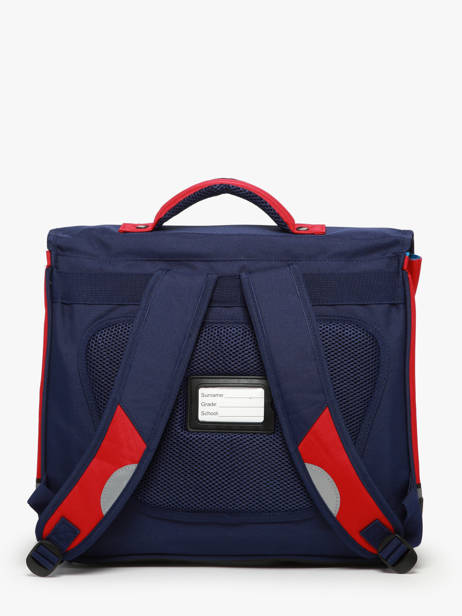 Boekentas 2 Compartimenten Snowball Blauw frenchie 46241 ander zicht 4