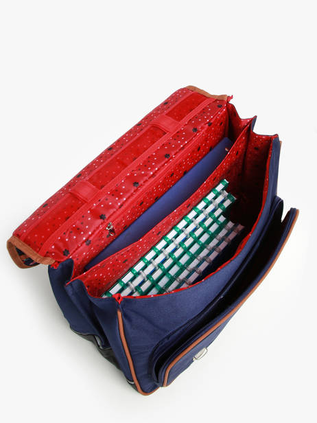 Boekentas 2 Compartimenten Snowball Blauw liberty 46341 ander zicht 3