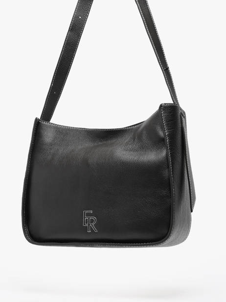 Schoudertas M Foudre Leder Etrier Zwart foudre EFOD087M ander zicht 2