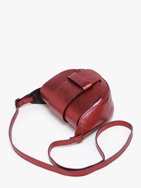 Cross Body Tas Nine Leder Milano Rood nine NI24064 ander zicht 2