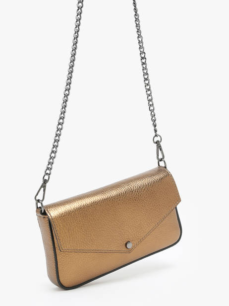 Cross Body Tas Caviar Leder Milano Bruin caviar CA240612 ander zicht 2