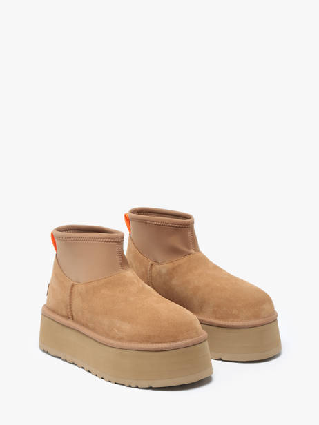 Boots Met Platformzool Classic Mini Dipper Uit Leder Ugg Bruin women 1168170 ander zicht 2