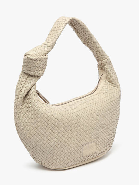 Schoudertas Parma Leder Basilic pepper Beige parma BPAR01 ander zicht 2