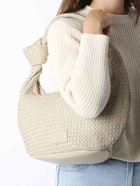 Schoudertas Parma Leder Basilic pepper Beige parma BPAR01 ander zicht 1