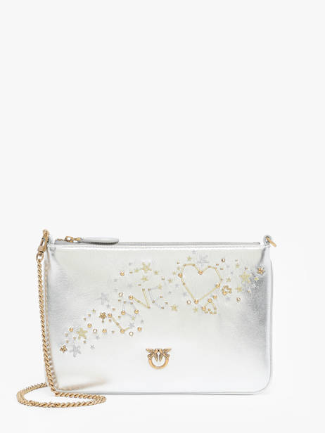 Cross Body Tas Love Bag Icon Leder Pinko Zilver love bag icon A1YW