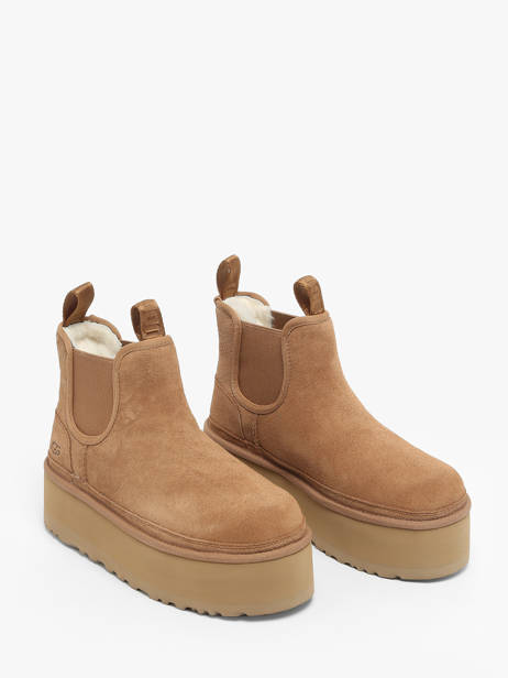 Boots Neumel Platform Chelsea Uit Leder Ugg Bruin women 1134526 ander zicht 2