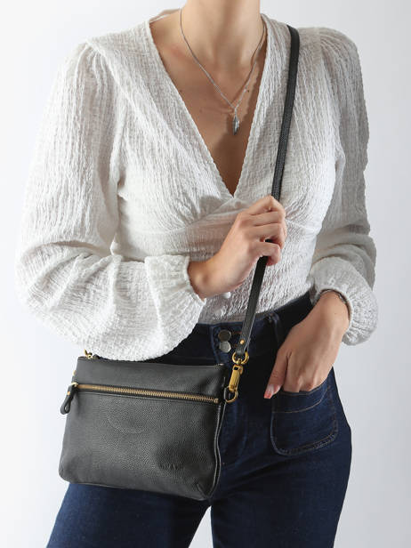 Cross Body Tas Vicky Leder Nat et nin Zwart vintage VICKY ander zicht 1