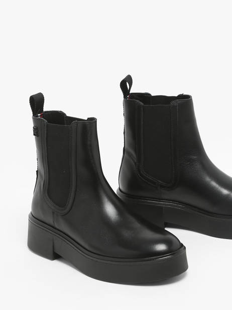 Chelsea Boots Uit Leder Tommy hilfiger Zwart women 8095BDS ander zicht 2