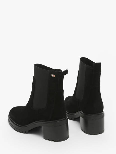 Enkellaarsjes Met Hak Uit Leder Tommy hilfiger Zwart women 8429BDS ander zicht 3